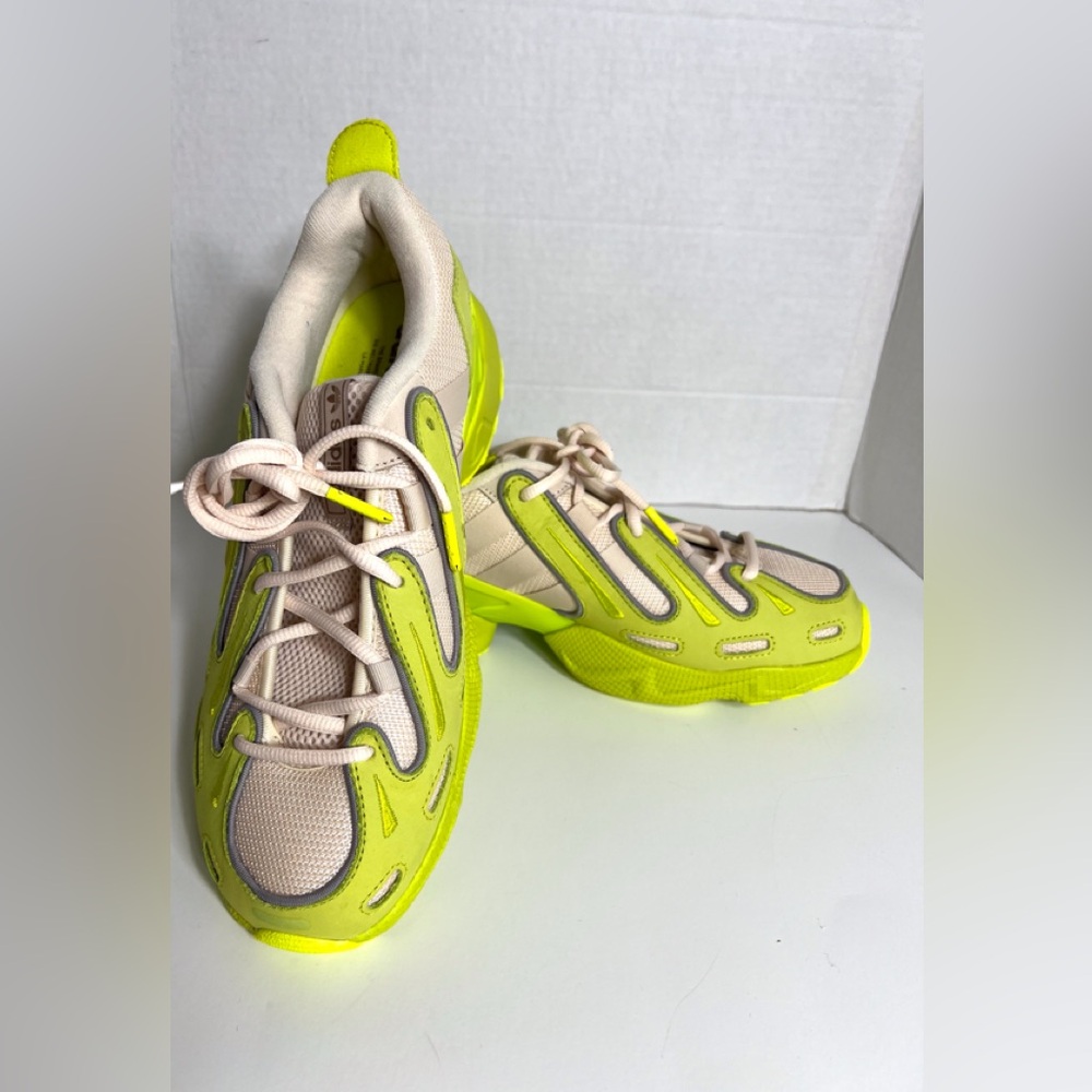 Adidas Gazelle Mens Neon Green/ Linen Sneaker  EE5031